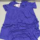 Xpenyo Womens Tops Casual Summer Square Neck Short Sleeve Tunic Shirts Hide Belly Loose Flowy Tunic Blouses Medium