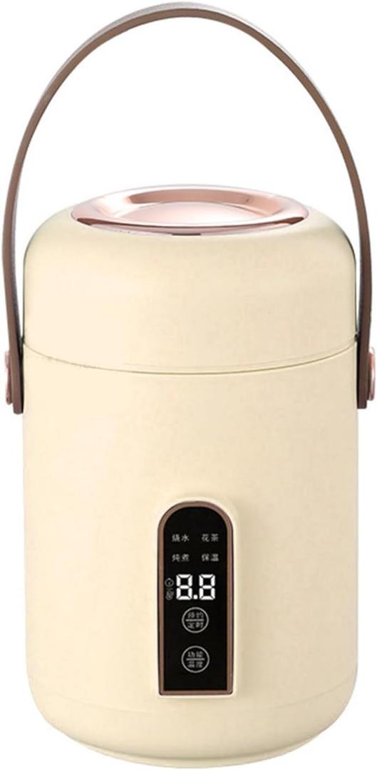 Small Rice Cooker, Efficient Heating Easy to Use Electric Stewpot Multifunction for Dorm for Home (Beige)