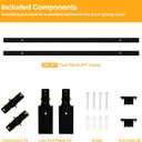 H Track Lighting Rails 6.6FT H Type Track Rails Kit with End Caps and Live End Feed Connector, Compatible with Single Circuit 120V H Style Track System and Heads, Black