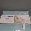 Linen Closet Queen Sheet Set  4-Piece Cotton Blend, 1200 Thread Count Ultra Soft & Silky Sateen, Moisture Wicking, Wrinkle Resistant, Quick Dry, Deep Pocket up to 18", Durable & Easy Care, Aqua