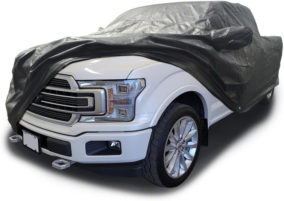CarsCover Custom Fits for 2001-2024 Ford F150 Crew Cab 5.5ft Short Bed Box Truck Car Cover Premium Xtrashield Black (5.5 ft Bed)