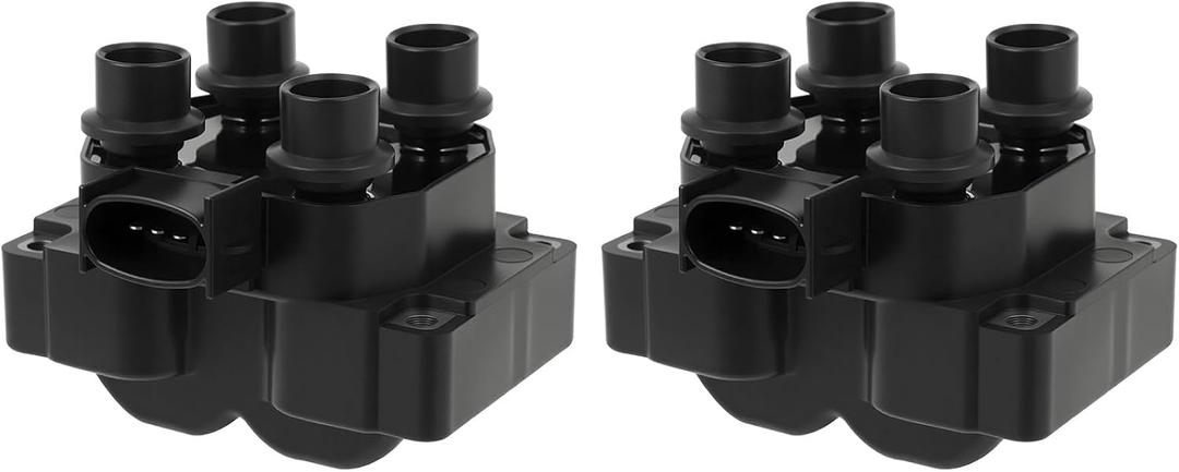 OCPTY Ignition Coil Pack for FD487 Coils for 1995-1999 for Ford for Contour 2.0L/L4,1995-1997 for Lincoln for Continental 4.6L/V8 Set of 2 Coil Packs & 3-Pins Ignition Coil