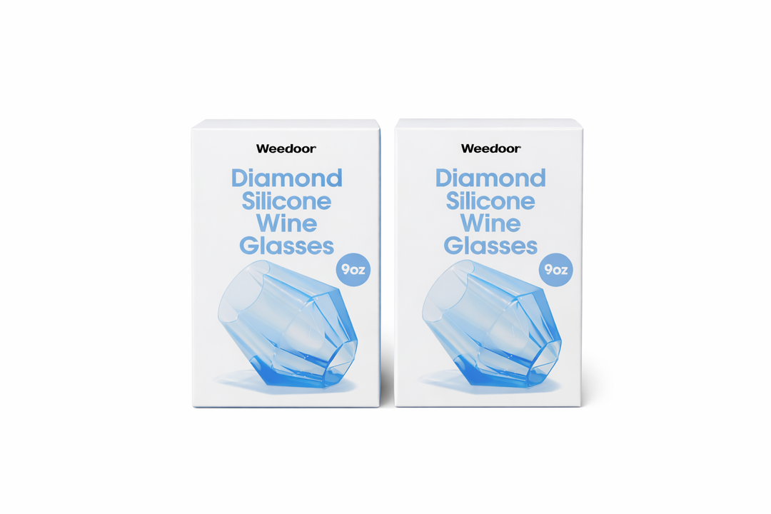 Wine2Go Diamond Silicone Wine Glasses 9oz Pack of 2