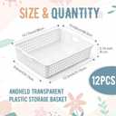 Geetery 12 Pack Classroom Storage Baskets with Handle,White