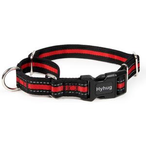 3 x Hyhug Reflective Martingale Dog Collar with Buckle: Escape-Proof, No Slip Heavy Duty Nylon, Colorfast Adjustable Pet Supplies for Small Breeds(Reflective Red, Extra Small)