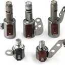 U140E U241E U240E 5pcs Transmission Solenoids Fit for Camry Highlander RAV4 2.4L 3.0L 2002 2003, Replace OE 35220-21020, 35210-21010