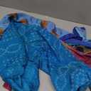 Rajbhoomi Assorted Sari Colorful Curtains Light-Filtering – Boho Curtains, Bed Canopy Panel, Tapestry or Window Treatment Multi Color (84 x 43 In), Blue