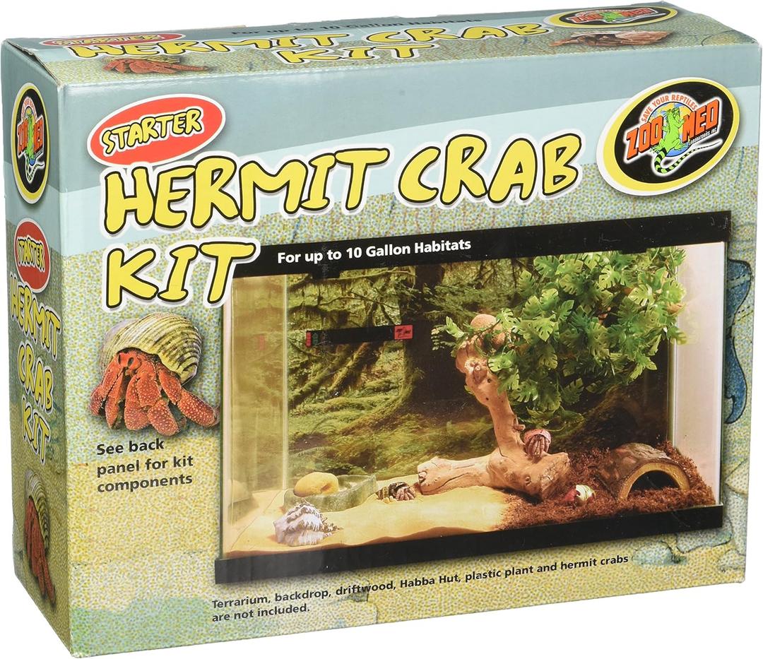 Zoo Med Starter Hermit Crab Kit (10 Piece Set, Black)