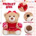 6pcs Cheerleading Bear Plush Bulk Cute Cheerleading 12 Inches Bears School Graduation Gift for Cheerleader Lovers Girl Boys Team Party Favors Gifts