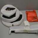 Drink Table, Small Pedestal Side Tables for Small Spaces, Wood Round Martini Table for Outdoor, Living Room and Bedroom, Black