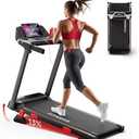 RHYTHM FUN 13% Incline Walking Pad Treadmill with Handles, 6.2MPH, Foldable | 3.9" Folded Height Space-saving, Easy Setup, 8.5"Side Handle Bar, 0.6–6.2 mph, APP, Quiet, For Home Office Use