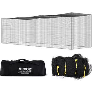 VEVOR Baseball Batting Netting, 35/55/70 FT Professional Softball Baseball Batting Hitting Training Net,Portable Pitching Cage Net with Door & Carry Bag, Heavy Duty Enclosed PE Netting (NET ONLY)