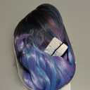 Colourful Short Bob Wigs with Bangs for Women Loose Wavy Wig Curly Wavy Shoulder Length Bob Synthetic Cosplay Wig for Girl Colorful Costume Wigs (Colourful-1)