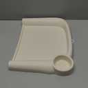 Silicone Baby Dining Tray Compatible with Ingle-sina Fast Table Chair for Home & Restaurant Use, Portable Clip-On Feeding Tray for Hook-On High Chairs, Dishwasher Safe & BPA Free - White