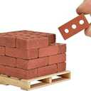 Acacia Grove Mini Red Bricks with Pallet, 1/6 Scale (32 Pack)