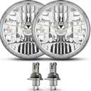 VCSZKXLY 2025 New 7 Inch Led Headlights Compatible for 1967 1968 1969 1970 1971 1972 1973 1974 1975 1976 1977 1978 1979 1980 1981 Chevy Camaro Headlights High Low Beam, DOT Approved H6024, Pack of 2