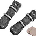 Dog Shoes, Tall Outdoor Dog Boots with Anti-Slip Natural Rubber Soles, Water-Repellent Paw Protection, Snow & Winter Boots, All-Weather Protect (Size 5 (2 Boots))