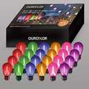 24 Pack Multicolor S14 1W LED String Light Replacement Bulb, Home Decor, Holiday, Party, Wedding, Christmas Light, Assorted