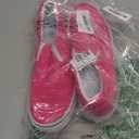 Women's Slip on Shoes Canvas Sneakers Loafers Non Slip Shoes Low Top Casual Shoes (Rose Red.US10)