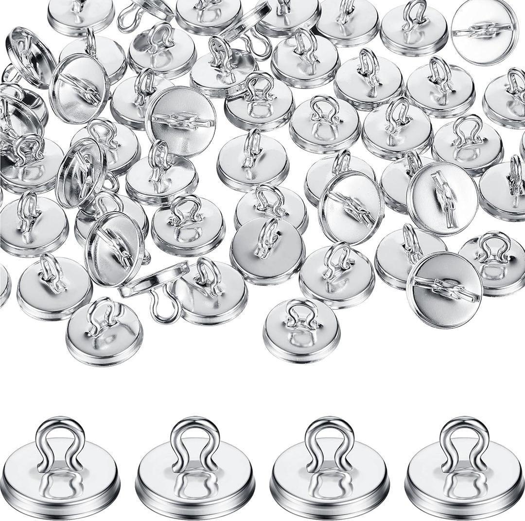 WILLBOND 80 Pieces Plant Anchors for Trellis Plant Vine Wall Fixture Clips Hooks Anchor Vine and Wall Climbing Supplies (Silver)