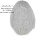 Cosela Witch Wig for Women Men Long Curly Silver Grey Old Lady Costume Wig for Halloween