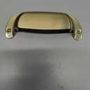 khtumeware 10 Pack 3"(76mm) Hole Center Retro Satin Brass Drawer Pulls Brushed Brass Cabinet Bin Cup Pulls Bathroom Hardware Cabinet Handles Drawer Handles Knobs