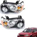 1 Pair Headlight Assembly Left Right Side Replacement for Escape 2005 2006 2007