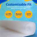 Blue Wave 24-ft Round Solar Blanket – 12 Mil Pool Cover with Thermal Bubbles to Retain Heat & Reduce Evaporation – Fade-Resistant Solar Cover for Above Ground Pools – Clear