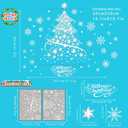 2 Sheet Christmas Window Clings【Double-Sided Pattern】【Easy to Stick】【Waterproof】 Window Stickers for Christmas Decorations，D