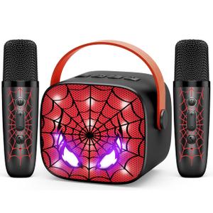 Cool Mini Karaoke Machine Toys: Kids Toys Easter Birthday Gifts Age 312+ LED Portable Bluetooth Speaker with 2 Wireless Microphone Basket Stuffers Gift Toy for 4 5 6 7 8 9 Years Old Girls Boys