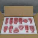 Pink Vase, Bud Vases Set of 12, Small Pink Glass Vases for Flowers Modern Ribbed Glass Bud Vase for Decor Wedding Flower Vase in Bulk Vintage Decor Bridal Shower Centerpieces Home Table Decoration