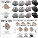 Landical 40 Sets Inspirational You Rock Gifts Bulk Mini Smile Resin Pocket Stone with You Rock Positive Emotional Card Appreciation Gifts for Team Staff Coworker Friends Employee