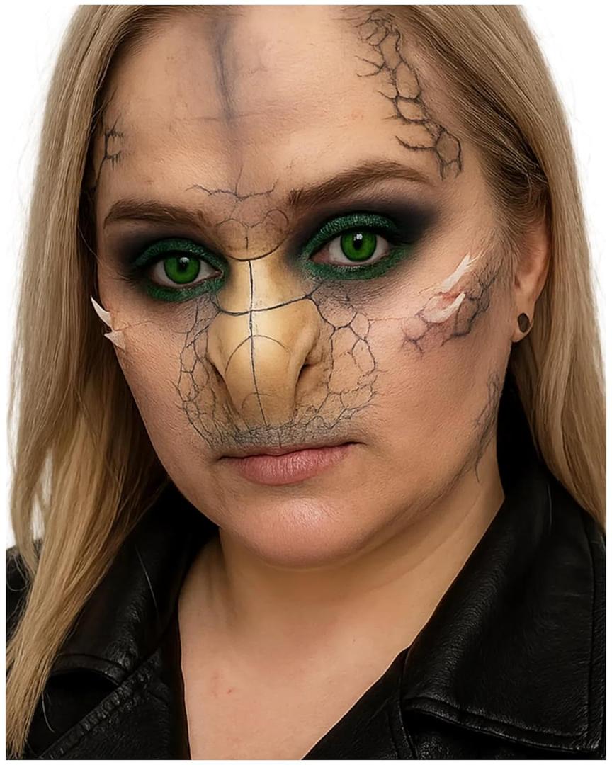 Libima Halloween Snake Nose Prosthetic Set Halloween Costume Latex Snake Costume Accessories Latex Prosthetic with Glue