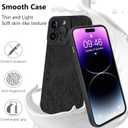 for iPhone 14 Pro Max Case Line Peony Rose Floral Pattern Black | Cute Print Phone case with Full Camera Protection Slim Soft TPU Bumper for Women Girls Case