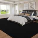 Large Area Rugs for Living Room Bedroom, 7 x 10 Ft Non-Slip Modern Area Rug, Soft Thickened Memory Foam Rug, Comfy Minimalist Indoor Carpet for Boys Girls Room Nursery Dorm Home Decor, Black