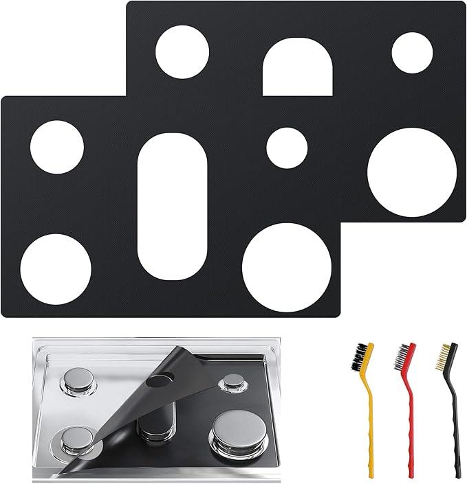 Stove Cover Gas Stove Top Burner Covers Protectors for Samsung Gas Range Stove Mat Protector Reusable,Oven Liners Mat,NonStick Washable Keep Stove Clean Stove Guard