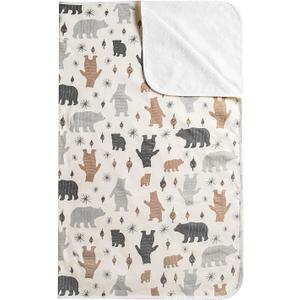 Baby Waterproof Bed Pad Washable Mattress Pad Reusable Underpads Bed Wetting Incontinence Cover for Baby Toddler Children and Adults (Forest Bear)
