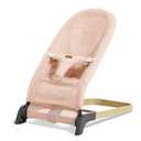 Foldable Baby Bouncer, Baby Seat with 3 Adjustable Heights, Portable Newborn Rocker, Ergonomic Bouncy Seat for Natural Bounce, Bouncer for Babies 0-6 Months, Soft Mesh (Mesh Pink)