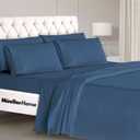 Mueller Luxury 6 Piece Queen Sheet Set - Ultra-Soft 1800 Series, Cooling & Breathable Hotel Quality Bed Sheets, Deep Pocket up to 16" - Hypoallergenic, Wrinkle-Resistant, Oeko-TEX, Navy (Queen, Navy)