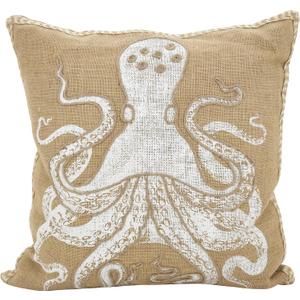 SARO LIFESTYLE Neptunian Collection Down Filled Octopus Throw Pillow, Octopus, 20" 