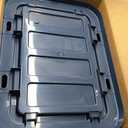 IRIS USA 4-Pack 12 Gallon Storage Bins with Lids |Made in USA| Heavy Duty Eco-Friendly Plastic Tote Containers for Truckbed Tool Box Organization, Large - Navy