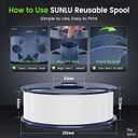 SUNLU PLA 3D Printer Filament PLA Filament 1.75mm, Neatly Wound 3D Printing Filament, Dimensional Accuracy +/- 0.02 mm, Fit Most FDM 3D Printer, 1kg Spool (2.2lbs), Good for Lithophane, White