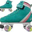 Bont Parkstar Soft Teal Suede Roller Skates for Park Ramps Bowls Street - Rollerskates for Outdoor and Indoor Skating, Soft Teal Multi-color 