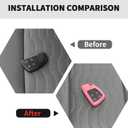 RT-TCZ Key Fob Case Cover Key Bag Holder Protection Shell Accessories for Chevy Silverado 2020-2024,Key Fob Cover for Chevrolet Chevy Suburban/Tahoe 2020 2021 2022 2023 2024 (Pink)