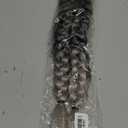 2 Packs Gray Long Braided Ponytail Extensions with Hair Ties Natural Soft Synthetic Hair Piece for Black Women Straight Wrap Around Hair Extensions Ponytail