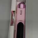 Go Brush Pro for Short Hair 2026 Hair Straightener Brush 300M Negative Ions, Portable Mini Hair Straightening Comb for Women with 4 Temps Fast Heating Smooth Frizz Hair Travel Gift Pink