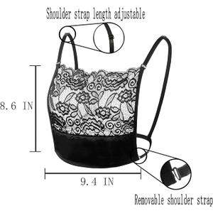 Lady Lace Wearable Mock Camisole Bra Insert Overlay Modesty Panel Vest