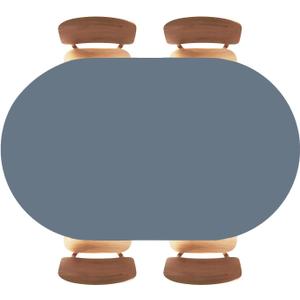 XUEBUXI SlateGray Elastic Edged Fitted Oval Outdoor Tablecloth, Waterproof Tablecloth Protector for Birthday Wedding Party Decor, Fitted for 42"x60" Oval Tables, Style 110