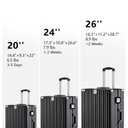 HotWay 20 Inch Aluminum Frame Carry On Luggage with Spinner Wheels, PC Hard Shell Suitcase with Cup Holder, Zipperless Luggage for Business Travel, Black (Missing wheel needs replaced key missing)