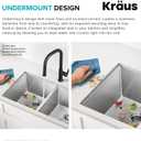 KRAUS Standart Pro 30 -inch Undermount Single Bowl 16 Gauge Stainless Steel Kitchen Sink, KHU100-30